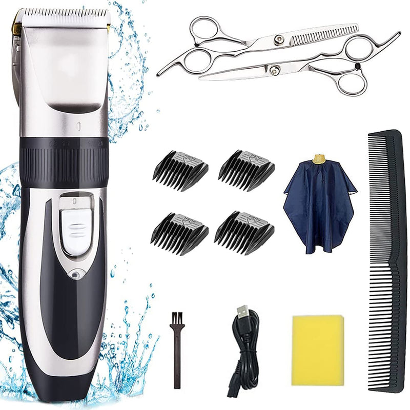 [Australia] - Hair Clippers, Crapuschla Hair Trimmer for Kids Men, USB Rechargeable Grooming Kit, 13-in-1 Trimmer with Guide Combs, Waterproof Hair Cutting Kit for Men 