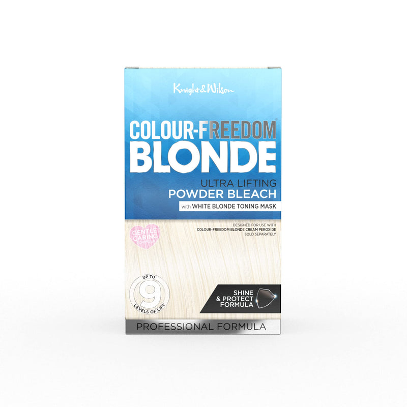 [Australia] - Knight & Wilson Colour Freedom Blonde Ultra High Lift Hair Bleach Powder and White Blonde Neutralising Toner pack. Up to 9 levels of lift. 