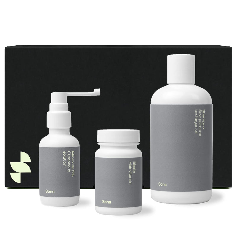 [Australia] - Sons Complete Hair Loss Treatment 1 Month - Minoxidil, Biotin & Shampoo - Boosts Thick Hair Regrowth 