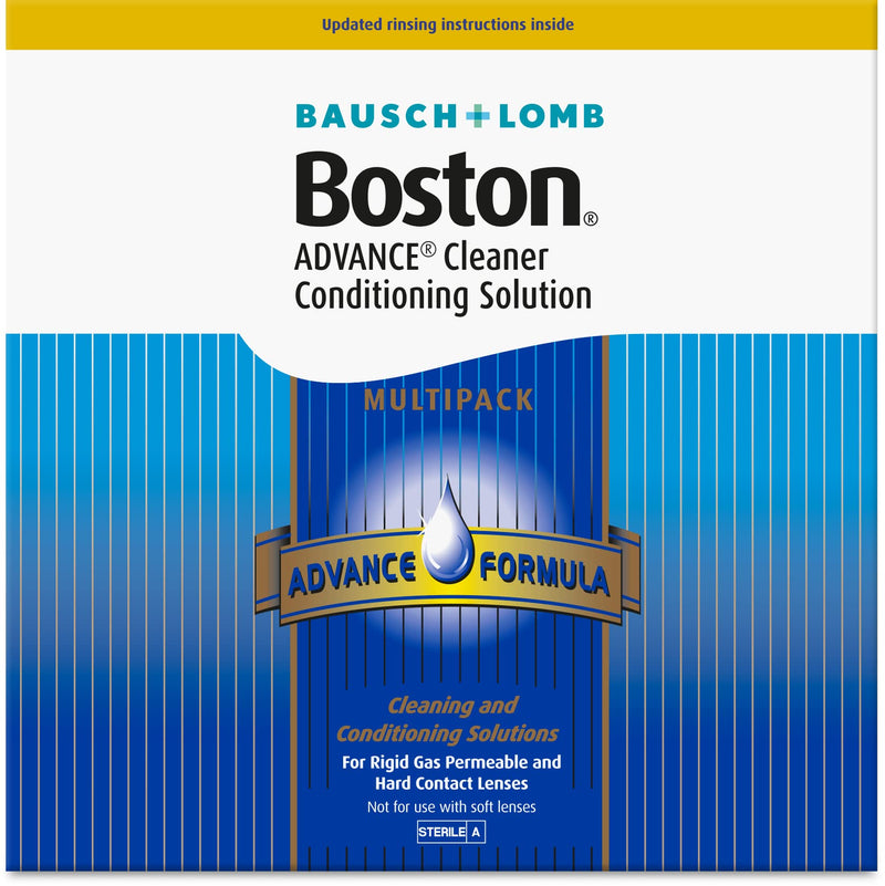 [Australia] - Boston Advance Cleaner Conditioning Solution Multipack - 3x 30ml Cleaner, 3x 120ml Conditioning Solution, Contact Lens Solution for Rigid Gas Permeable & Hard Contact Lenses, 1x Lens Case Included Advance Multipack 