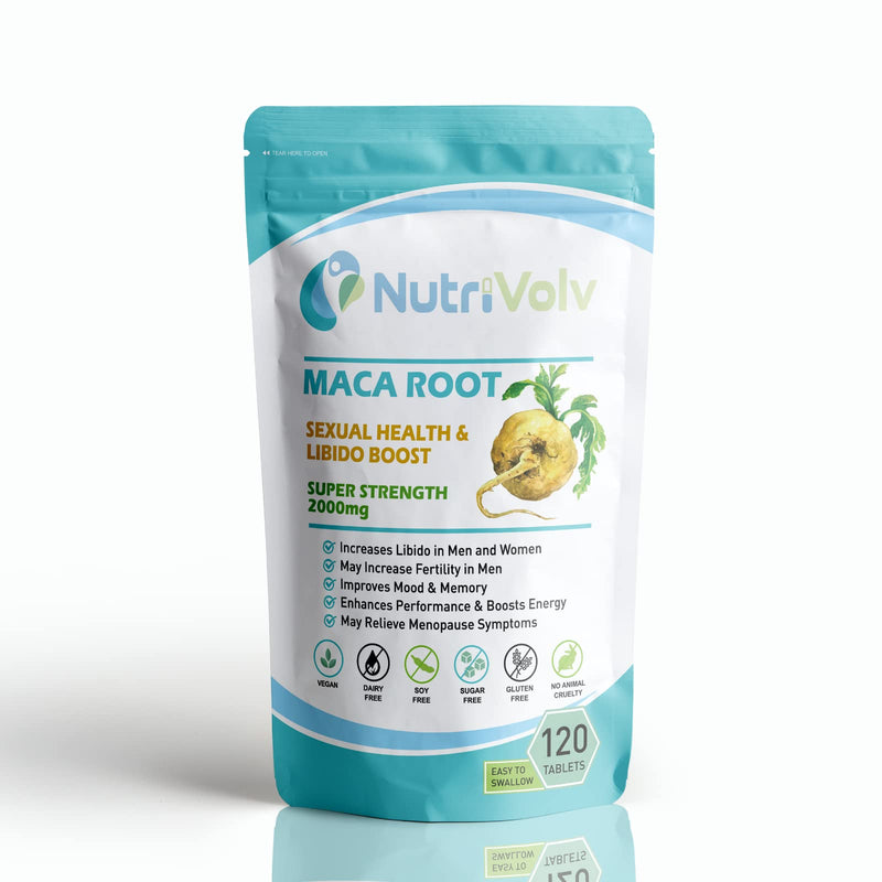 [Australia] - Maca Root Supplement Tablets — 2000mg Libido Sex Drive Increasing Pills for Men and Women — High Power Fertility, Energy, and Endurance Supplements – Pack of 120 