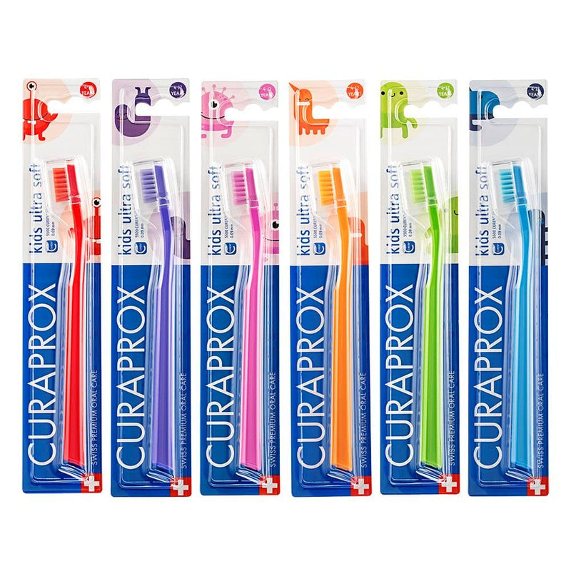 [Australia] - Curaprox Childrens Toothbrush for 4+ Years - Ultra-Soft Kids Toothbrush with 5500 Ultra-Soft CUREN Bristles. 