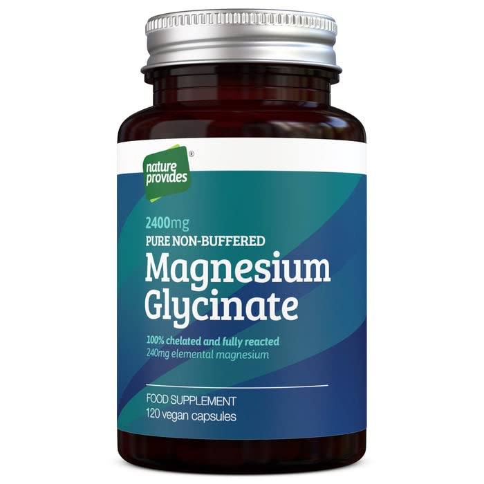 [Australia] - Magnesium Glycinate (Bisglycinate) 2,400mg, 120 Vegan Capsules, 100% Pure, Non-buffered, Chelated and Highly Bioavailable. Made in The UK. No fillers or Flow Agents. 