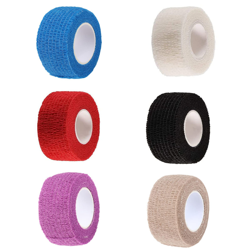 [Australia] - N7PI 新品 Self Adherent Bandage,6 Rolls Self Adhesive Bandage Wrap,Pet Vet Wrap Bulk Stretch Tape,Cohesive Bandages,for Finger, Sports and Stretch Athletic (1) 1 
