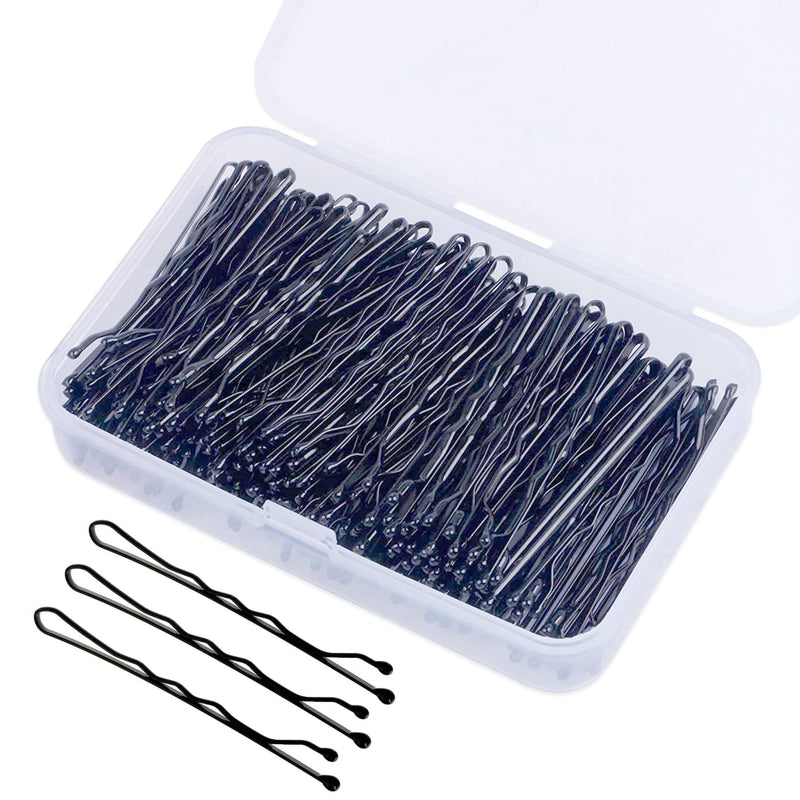 [Australia] - Black Hair Pins 100 Pcs Black Bobby Pins Black Hair Grips Kirby Grips Hair Pins for Buns, Bun Pins with Box Great Hair Grips for Thick Hair grips black Pins (5cm)… 100 Black Bobby Pins 5CM 