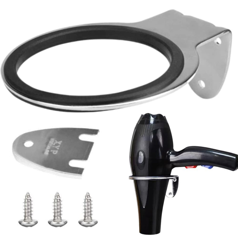 [Australia] - YISIFEINUO Hair Dryer Holder Wall Mounted Rack Rack Bathroom Storage Organizer Steel Hairdressing Dryer Hanger Wall Mounted Rack Stand Hair Dryer Stainless Holder 