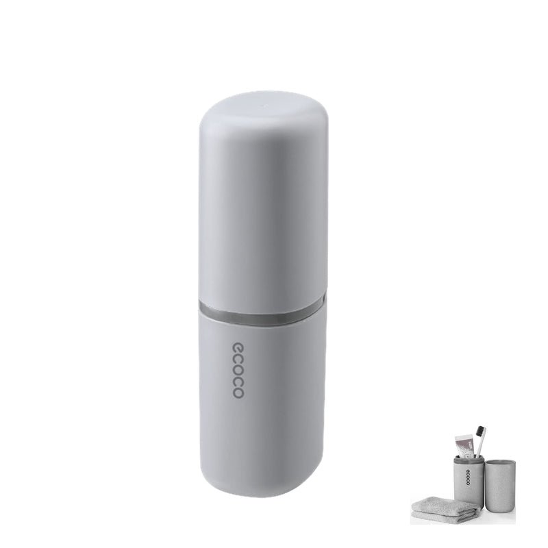 [Australia] - Meiyijia Travel Toothbrush Holder, Toothpaste Holder, Portable, Dustproof, Antibacterial, Toothbrush Case for Travel, Family, Camping, School Grey/1 