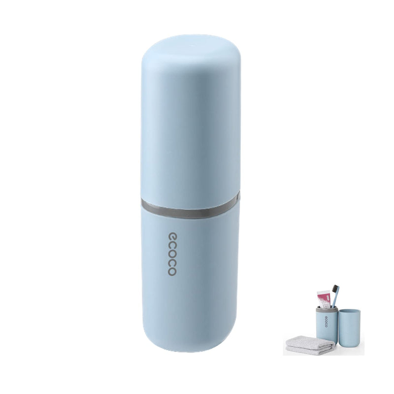 [Australia] - Meiyijia Travel Toothbrush Holder, Toothpaste Holder, Portable, Dustproof, Antibacterial, Toothbrush Case for Travel, Family, Camping, School Blue/1 