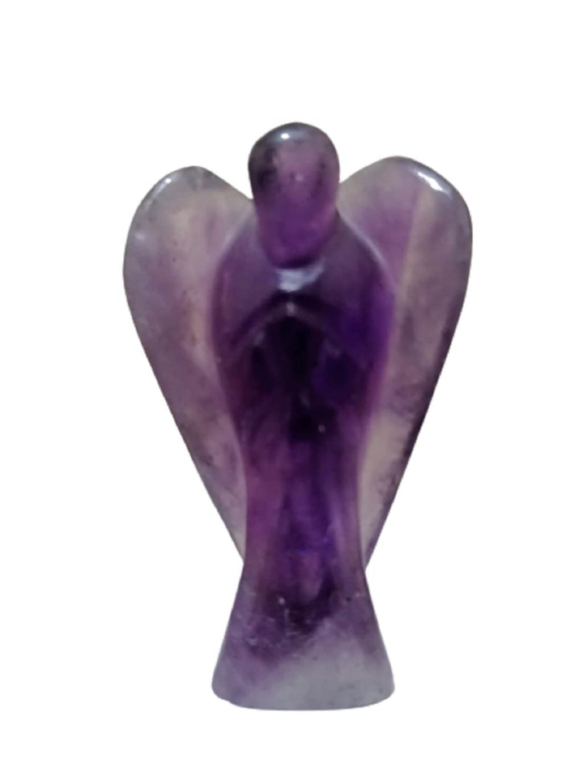 [Australia] - Amethyst Guardian Angel Hand Carved 2 Inch Crystal Pocket Natural Gemstone Statue Mini Figurine Ornament Decoration, Reiki Healing Spiritual Stones 