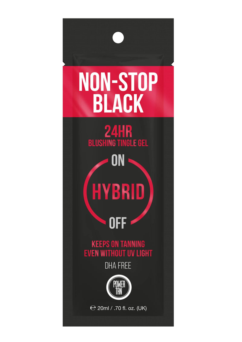 [Australia] - Power Tan Non-Stop Black Tingle Gelee (DHA Free) Hybrid UV Sunbed Tanning Accelerator Lotion 20ml 