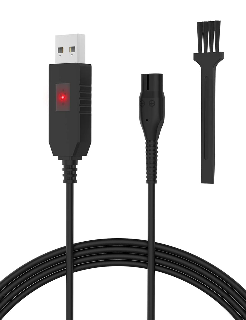 [Australia] - Philips One Blade USB Charger, A00390 Oneblade Power Cord Cable for Phillips Shaver and Trimmer QP2520, QP2620, MG5730/33, MG5730/35, Series 1000, Series RQ300, MG3722, QG3320 Black 