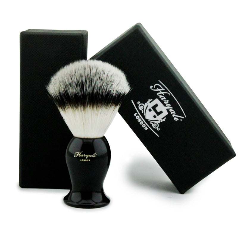 [Australia] - Haryali London Shaving Brush - Shaving Cream Brush - Synthetic Hair Shaving Brush - Mens Shaving Brush - and Womens - Shave Brush for Wet Shaving, Black 