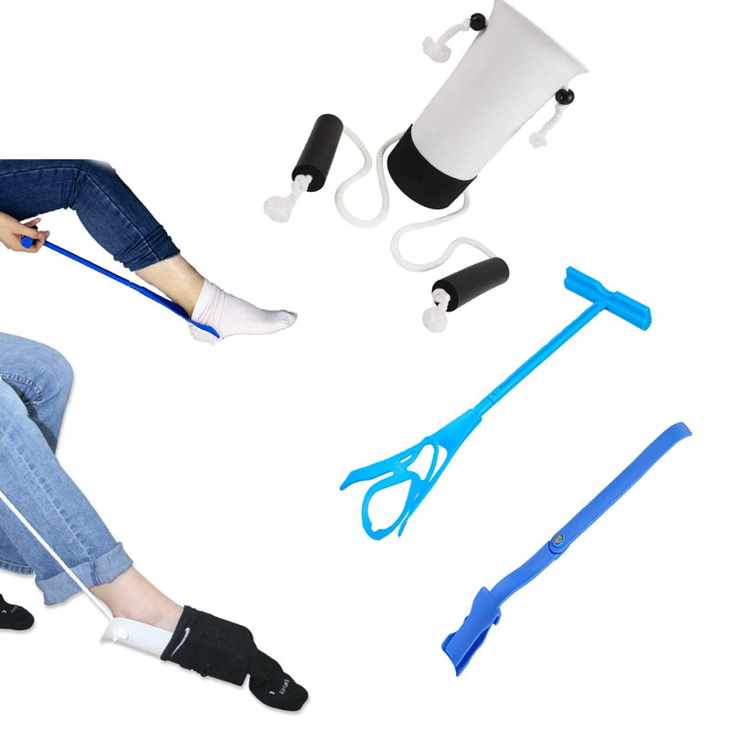[Australia] - Three-piece set of dressing aid for compression stockings, shoe horn, small sock dressing aid, socks dressing aid, seniors, aid when taking off socks, pregnant women 