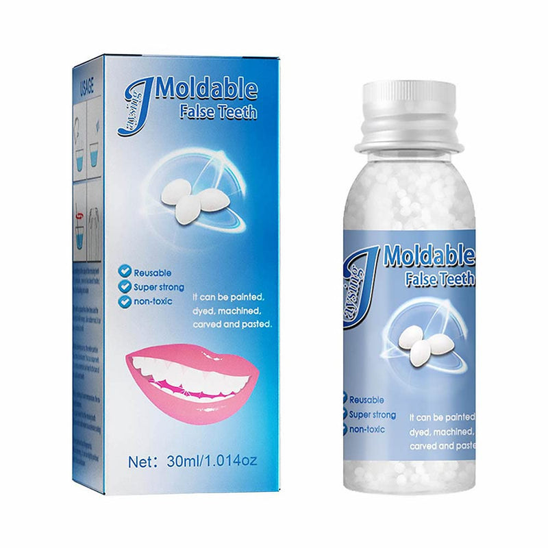 [Australia] - Temporary Tooth Repair Kits,Dental Repair Denture Repair Beads for Temporary Fixing Filling Missing Broken Tooth Moldable Fake Teeth 