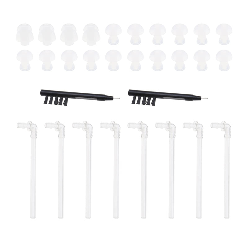 [Australia] - Set of 30 Hearing Aid Silicone Domes Set Dome Earbuds & Double Layer Dome Earbuds & Ear Plug Tubes & Cleaning Brush Tool for in-Ear Hearing Aids 