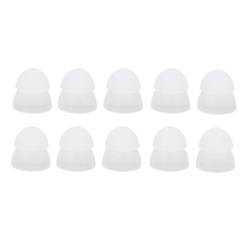 [Australia] - 10pcs Hearing Aid Domes, Soft Silicone Ear Tips Double Layer Closed Type Washable Earbud Anti Static Earplug for Seniors(White) White 