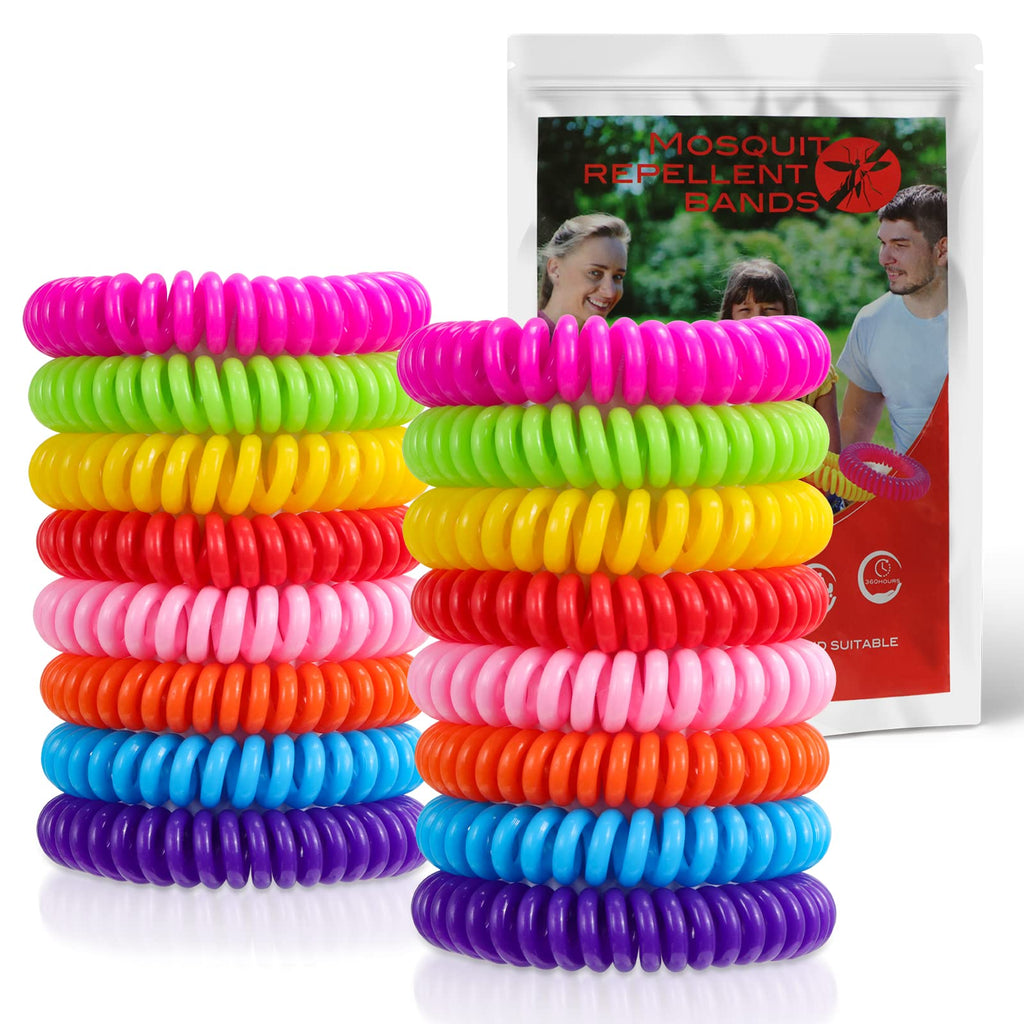 [Australia] - 20 Pack Mosquito Repellent Bracelet, Insect Midge Mosquito Bands for Adults & Kids - Deet-Free Natural Wristbands - Waterproof, Protection Insects up to 300 Hours 
