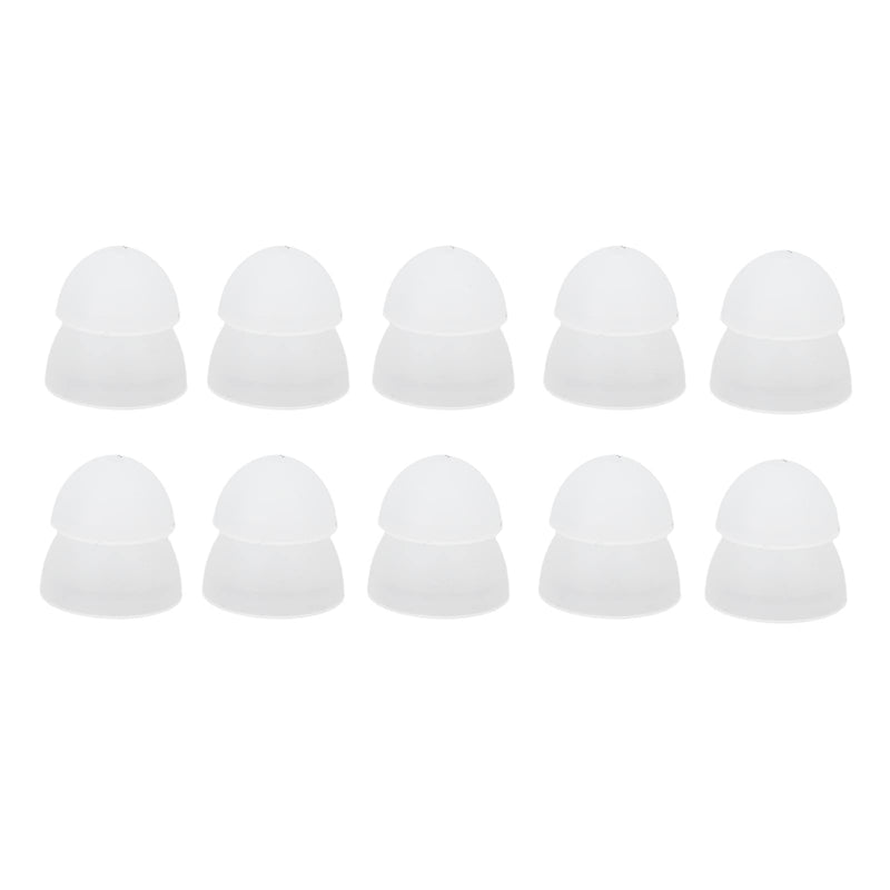 [Australia] - 10pcs Hearing Aid Domes, 8mm Mushroom Soft Silicone Double Layer Closed Type Washable Anti Static Ear Tips for Hearing Sound Amplifiers Hearing Aids(White) White 