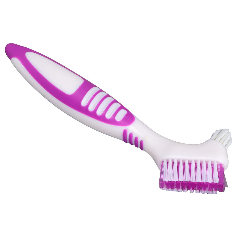 [Australia] - Denture Brush, False Teeth Cleaning Brush Extend Denture Long Lasting Plastic Safe on Both Sides for False Teeth Cleaning 