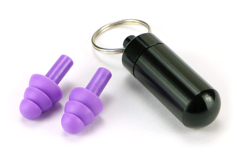 [Australia] - Everyday Carry Earplugs – Soft Silicone Reusable Ear Plugs in a Compact Keyring Capsule. Comfortable Noise Reduction for Sleep, Study, Work and Travel. (1 Pack) 1 