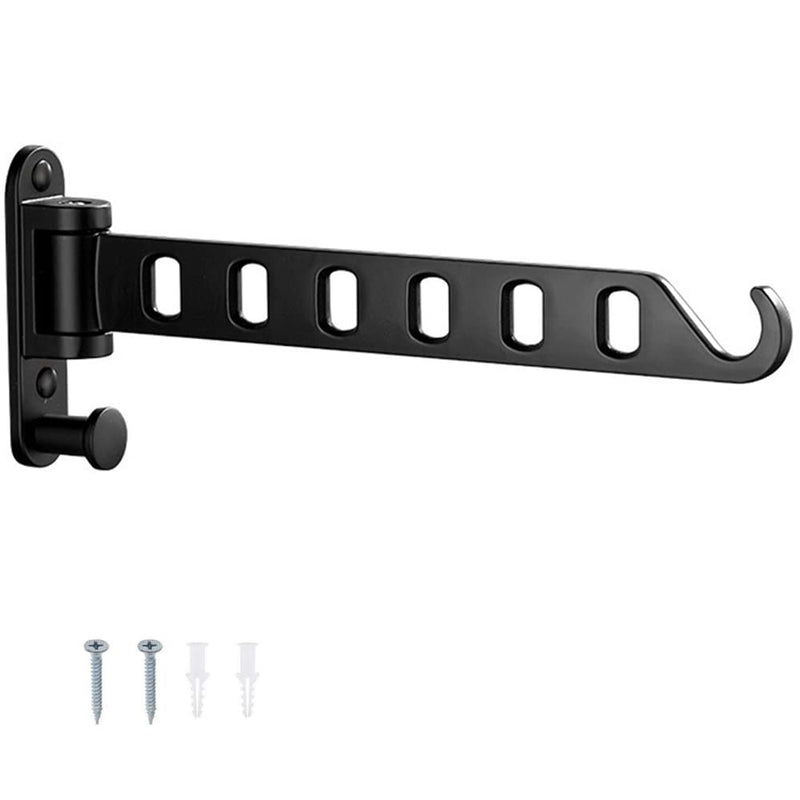 [Australia] - Lxoraziy Wall Mounted Clothes Hanger, Foldable Wall Clothes Airer, 180° Swivel Hanger, Wall Hook with Screw, for Laundry, Bathroom, Utility Room, Bedroom 