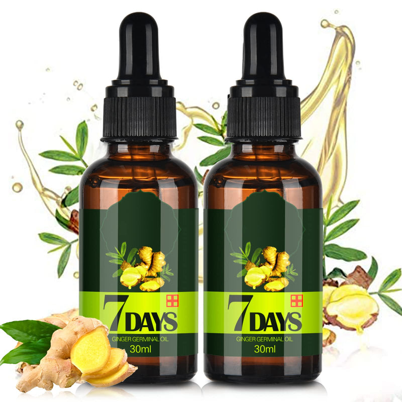 [Australia] - Ginger Germinal Oil, 2 Bottles Newly Upgraded Hair Growth Serum, Anti Hair Loss Essence for Bald, Thin Hair, Fast Growth and Hair Loss Treatment for Men and Women (2x30ml) 