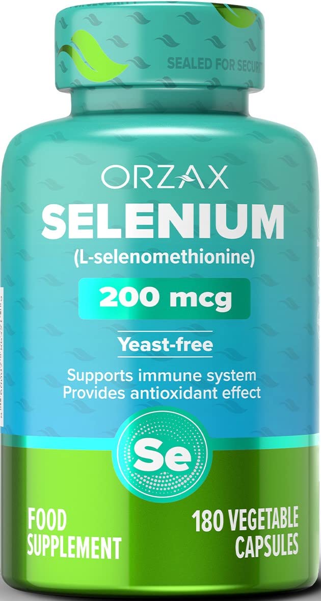 [Australia] - ORZAX Selenium, Helps Antioxidant & Immune Support System, Selenomethionine 200mcg, Thyroid Support* for Women and Men, Yeast and Dairy Free, 180 Vegetable Capsules (180 Day Supply) 