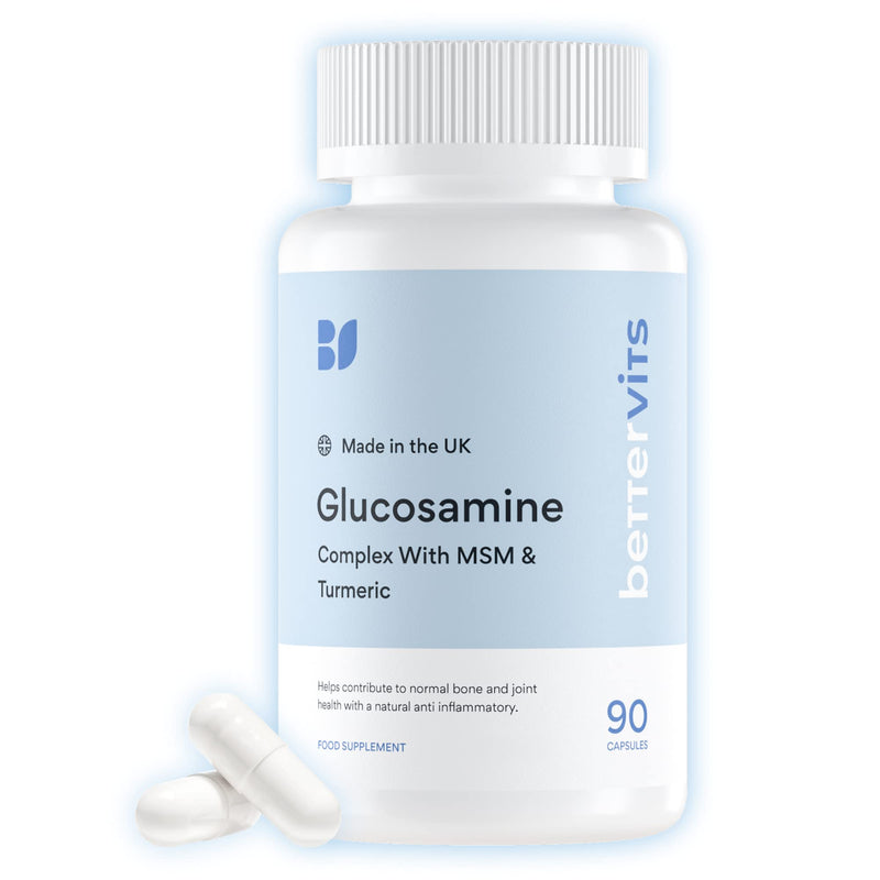 [Australia] - BetterVits Glucosamine Complex | Joints | Inflammation | Potent Doses | with Chondroitin, MSM, Turmeric 