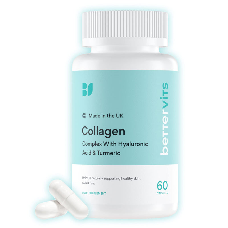 [Australia] - BetterVits Collagen Complex | 1000mg Hydrolyzed | Skin | Hair | Nails | Joints | Hydrates & Smooths | with Hyaluronic Acid & Vitamin E 