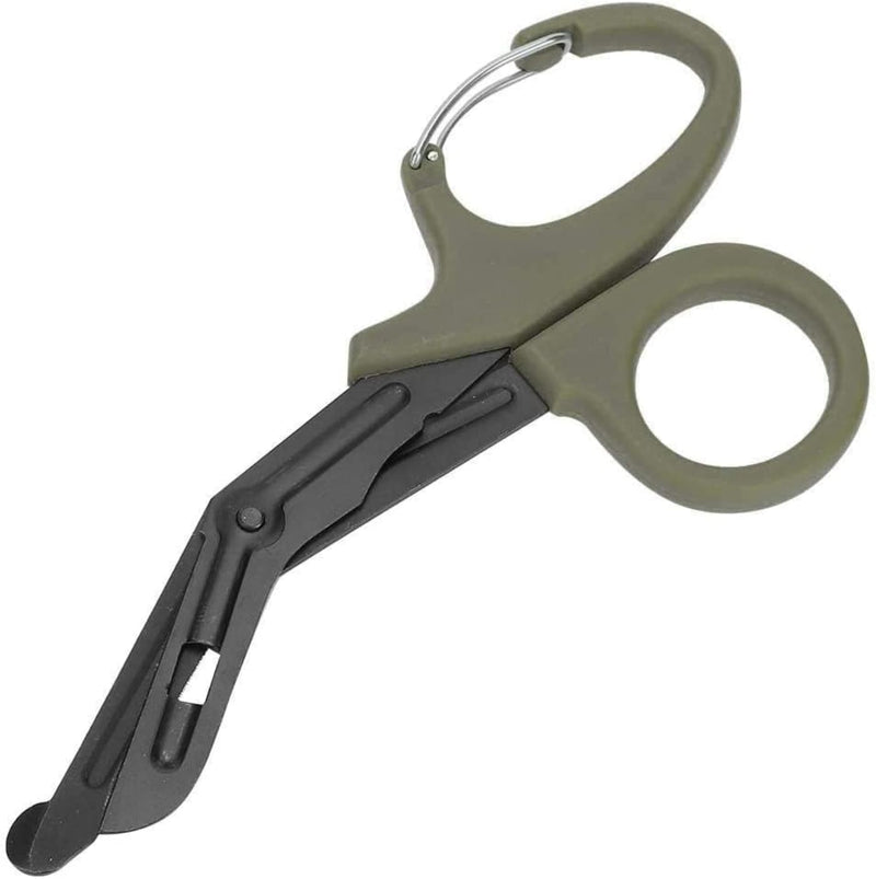[Australia] - Titanium Bandage Shears Scissors EMT and Trauma Shears, Bent Stealth Black Coated for Nurses, Students, Emergency Room (Green, 19cm) Green 