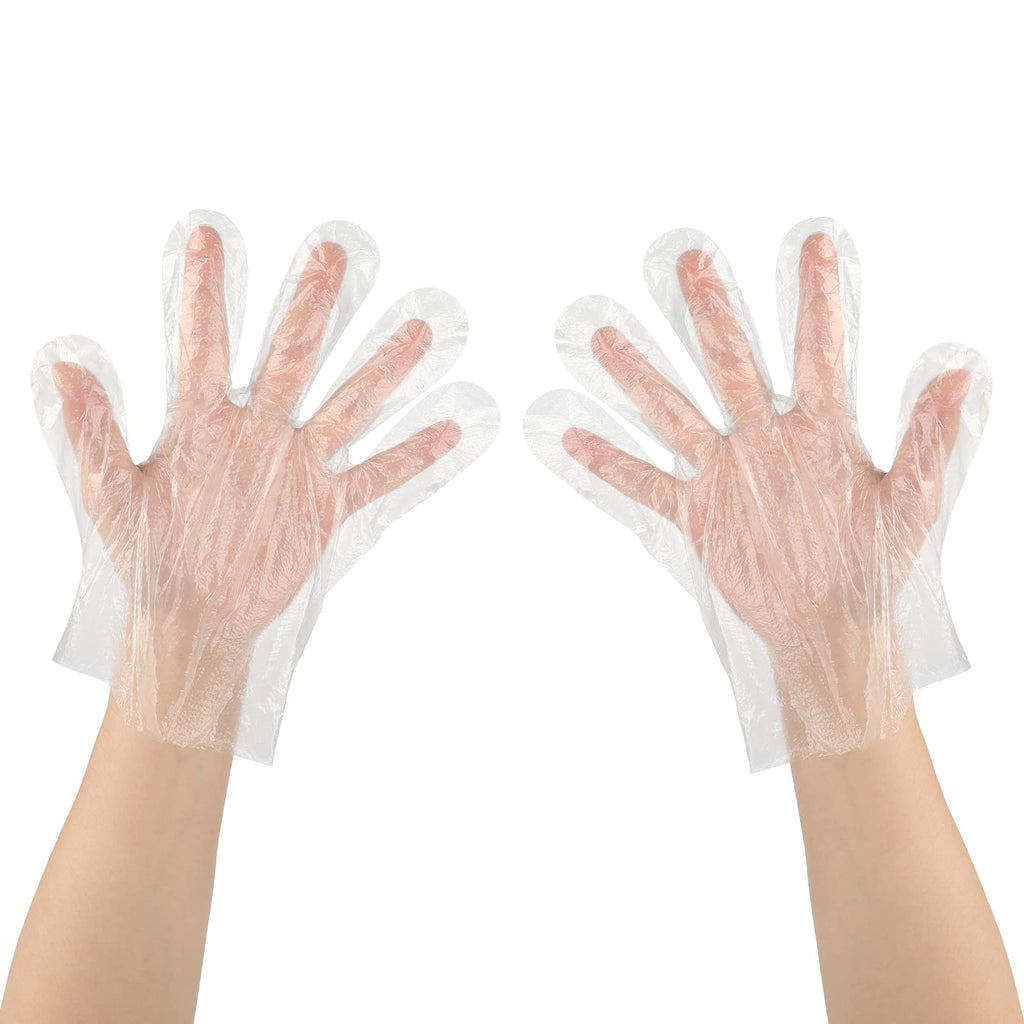 [Australia] - 200PCS Thin Disposable PE Gloves, Multi Purpose Plastic Hand Gloves, Cleaning Disposable Glove for Kitchen and Garden 