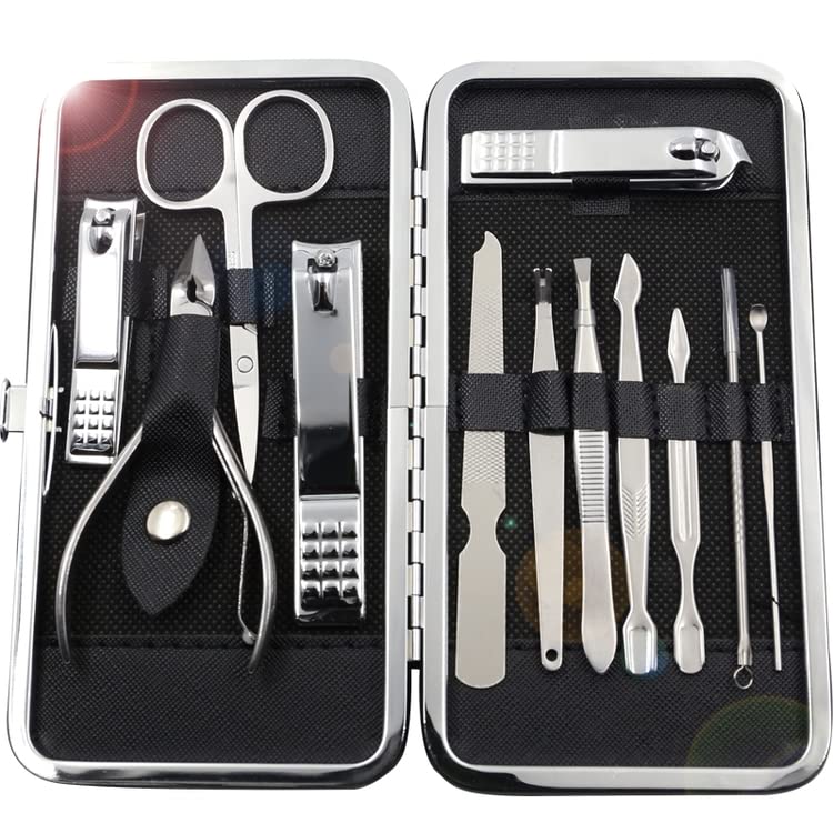 [Australia] - electromax Nail Clippers Manicure Set Grooming Kit for Thick Nails Cuticle Remover Toe Nail Toenail Care Cutter Pedicure Travel Tool Kit Set Men Women 