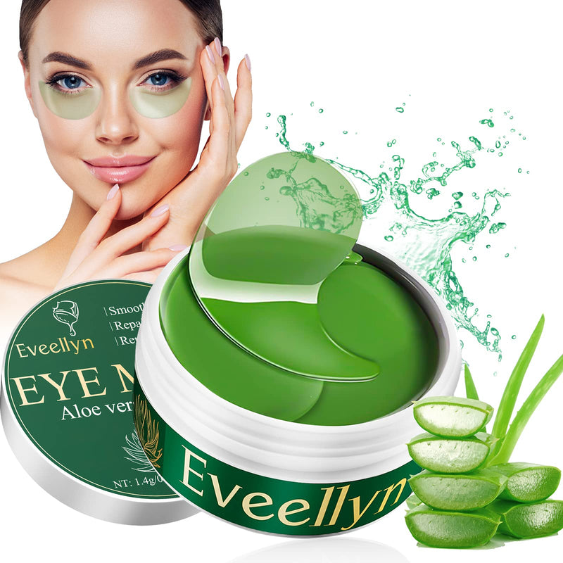 [Australia] - Eveellyn Under Eye Patches, Natural Aloe Vera Hydrogel Under Eye Pads Masks for Hydrating and Anti-aging Treatment for Puffy Eyes, Fine Lines and Wrinkles, Eye Bags, Dark Circles 60Pcs/30Pairs 