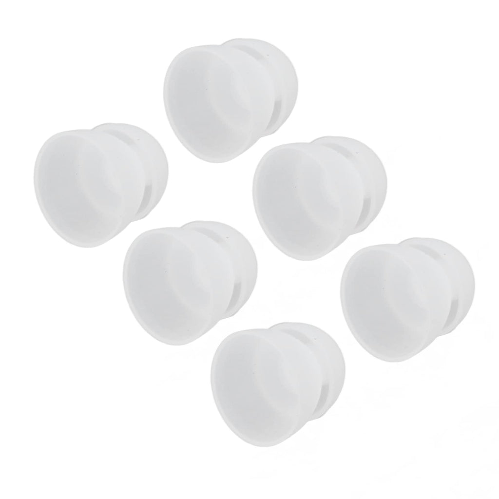 [Australia] - Hearing Aid Domes, Hearing Aid Eartips, Soft Silicone 8mm Double Layer Closed Type Washable Anti Static Ear Tips 10pcs (White) White 