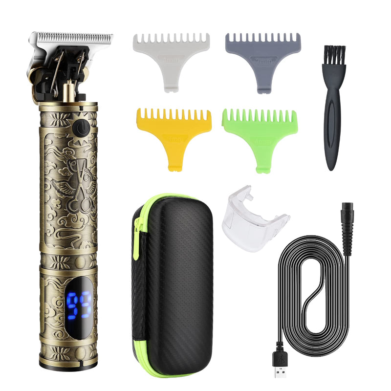 [Australia] - Suttik Hair Clippers for Men, Beard Trimmer, Zero Gapped Trimmer T-Blade Trimmer Clippers for Hair Cutting, Cordless Trimmers Professional Barber, Liners Clippers Haircut,Edgers Clippers Gold With Bag 