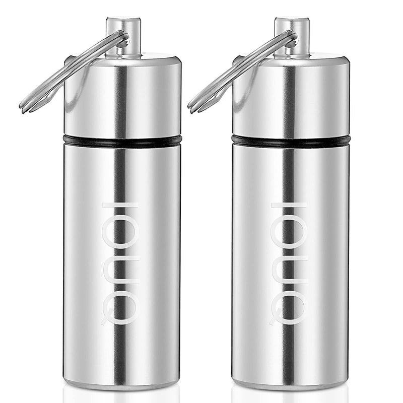 [Australia] - Discrete Small Objects and Spices Storage Tank Odor Proof Waterproof Sealing Small jar 2 Packages (Silver） 