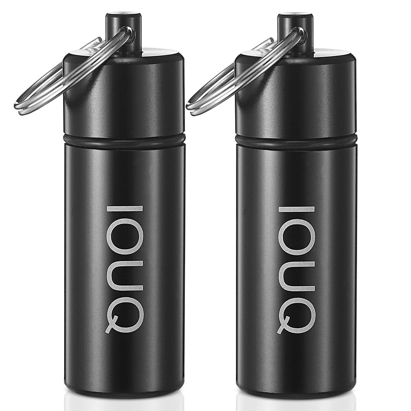 [Australia] - Discrete Small Objects and Spices Storage Tank Odor Proof Waterproof Sealing Small jar 2 Packages (Black） 