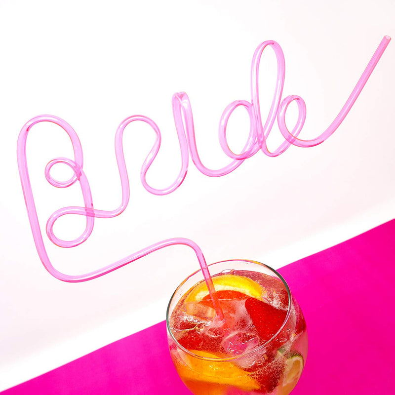 [Australia] - Pink Hen Party Bride Straw ~ Pink Bride Straw ~ Bride To Be Drinking Straw ~ Hen Do Party Straws ~ Bride Gift ~ Hen Party Accessories 