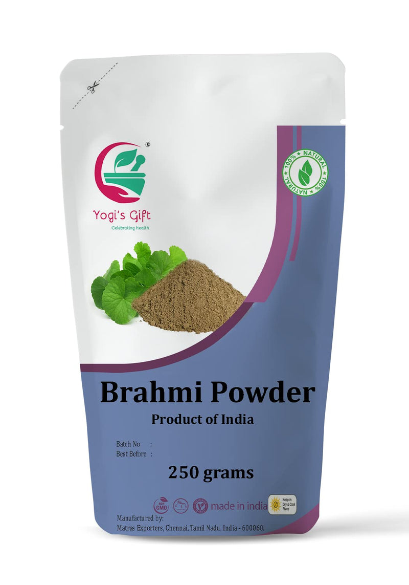 [Australia] - Brahmi Powder 250 grams | Natural Hair Growth Booster & Volumizer | Helps Improve Memory | Make Scalp Nourishing Mask | Bacopa Monnieri powder | by Yogi's Gift® Brahmi Powder 