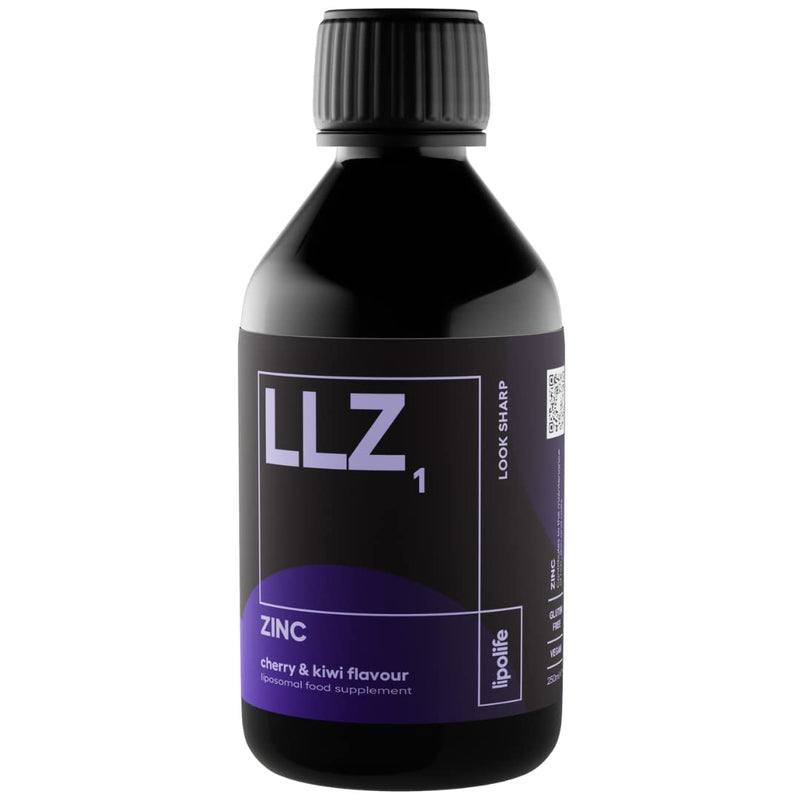 [Australia] - lipolife liposomal liquid Zinc supplement for optimal immune support LLZ1. Delicious cherry and kiwi flavour, vegan, gluten free, sugar free. 48 servings. 