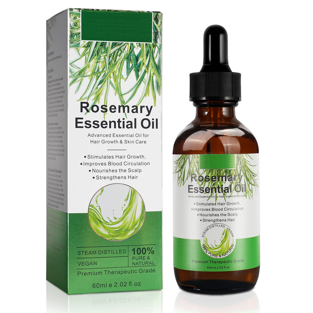[Australia] - Rosemary Oil for Hair Growth & Skin Care, Hair Loss and Hair Regrowth Treatment, Stimulates Hair Growth, Improves Blood Circulation for Men and Women 2.02 Oz (60 mL) 