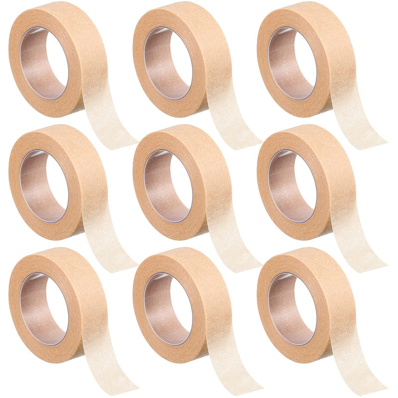 [Australia] - 9 Rolls Beige Tape Flexible Skin Tape Breathable Nose Tape Self Adhesive Gauze Tape for Wound Injuries Swelling Sports, 0.5 Inch x 10 Yards (9 Rolls) 