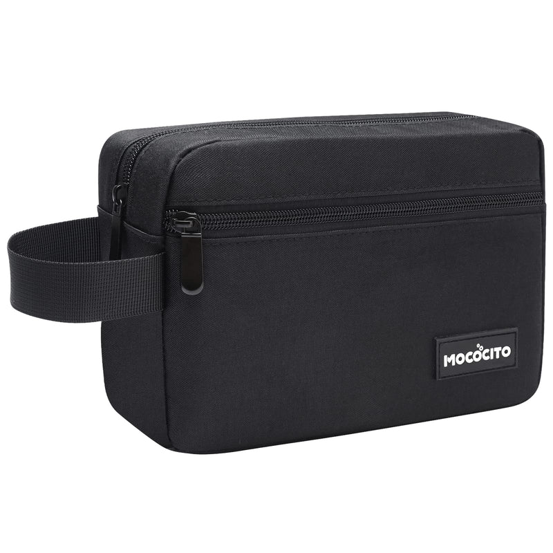 [Australia] - Toiletry Bag Men Travel Toiletry Bag Hanging Toiletries Bag Unisex Small Wash Bag Toiletries Cosmetic Organizer Bag Gym Shaving Shower Bathroom Bag (Black) Black 