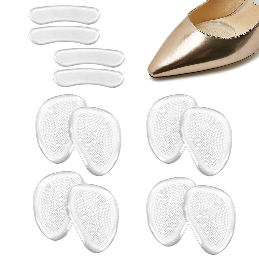 [Australia] - 4 Pairs of High Heel Insole, Soft Gel Relieve Metatarsal Pain, Non-Slip Clear Gel Insole, Fits Any Shoes 