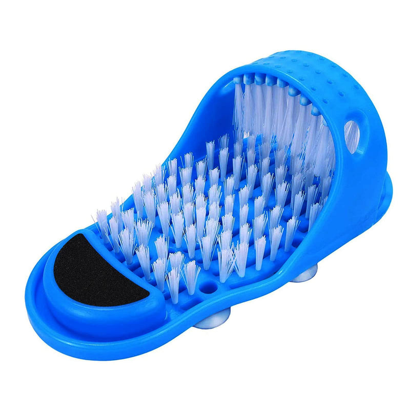 [Australia] - Magic Feet Cleaner, Xfaiz Blue Feet Cleaner Washer Brush Exfoliate Cleaner Bristle Slipper No Bending Foot Massager for Washer Shower Spa Massager Slippers (1),28.5*11.5cm 1 