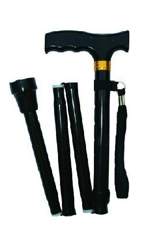 [Australia] - iSeventy9 Lightweight Adjustable Folding Walking Stick, Walking Stick for Women and Men, Aluminum Walking Stick-Black 