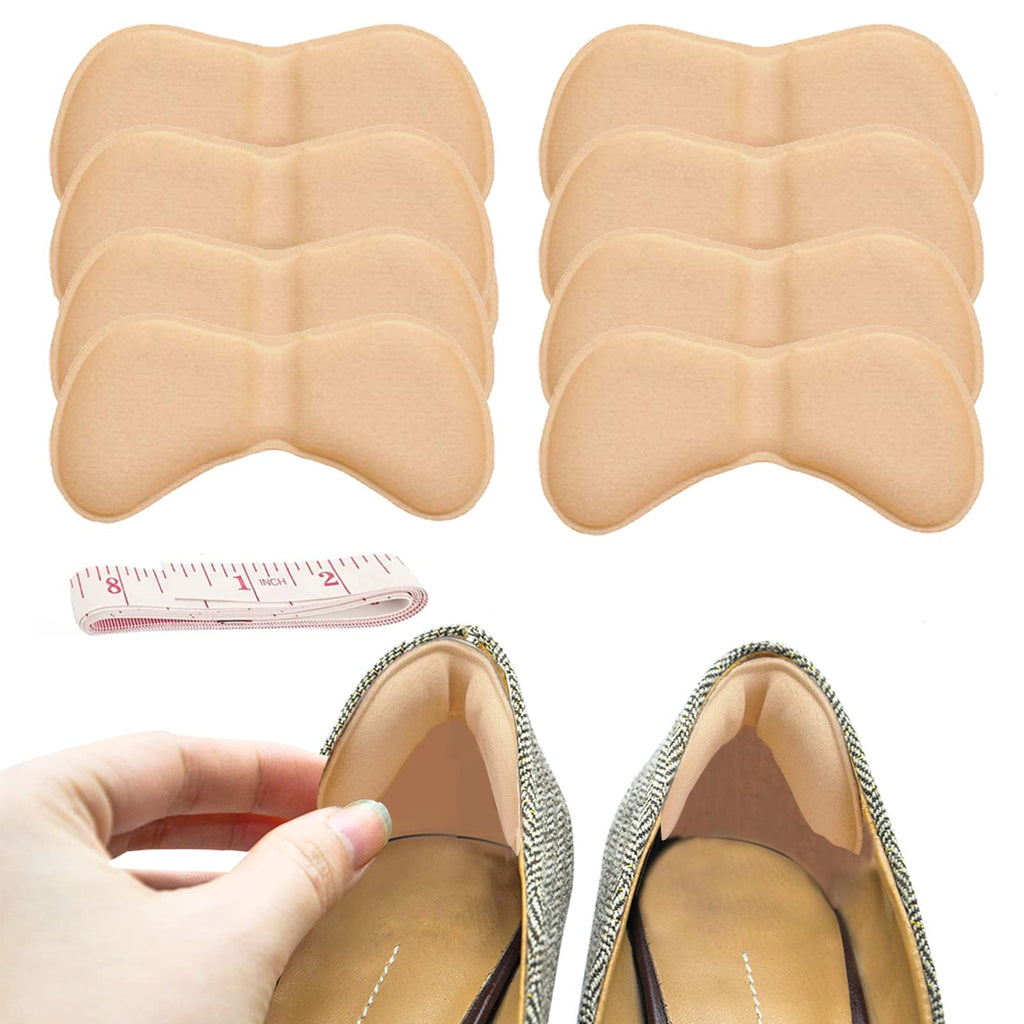 [Australia] - Heel Grips for Ladies Shoes Too Big, 4 Pairs Soft Heel Cushion Pads Non-Slip High Heel Pads Prevent Grinding Feet and Adjust Shoe Size 