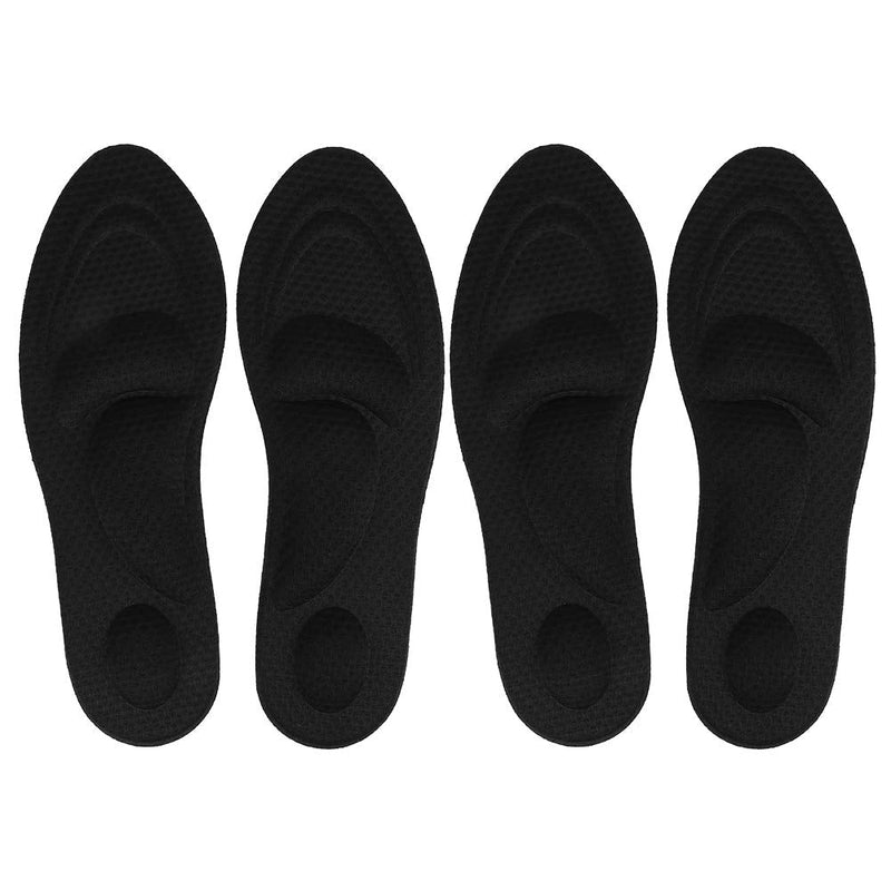 [Australia] - Alvinlite Shoes Insole, 2 Pair Orthotic Arch Support Insoles 4D Jacquard Shock Sweat Absorb Breathable Sponge Shoe Pad (Man-Black) Man Black 