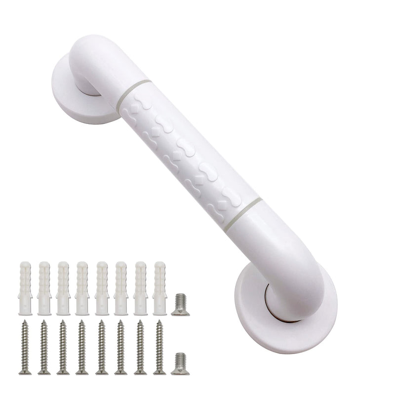 [Australia] - Bathroom Grab Rail with Anti-Slip Grip and Luminous Circles Bath Grab Handle Shower Grab Rail Safety Handle for Kids, Elderly, Disabled, 30cm White 30cm 