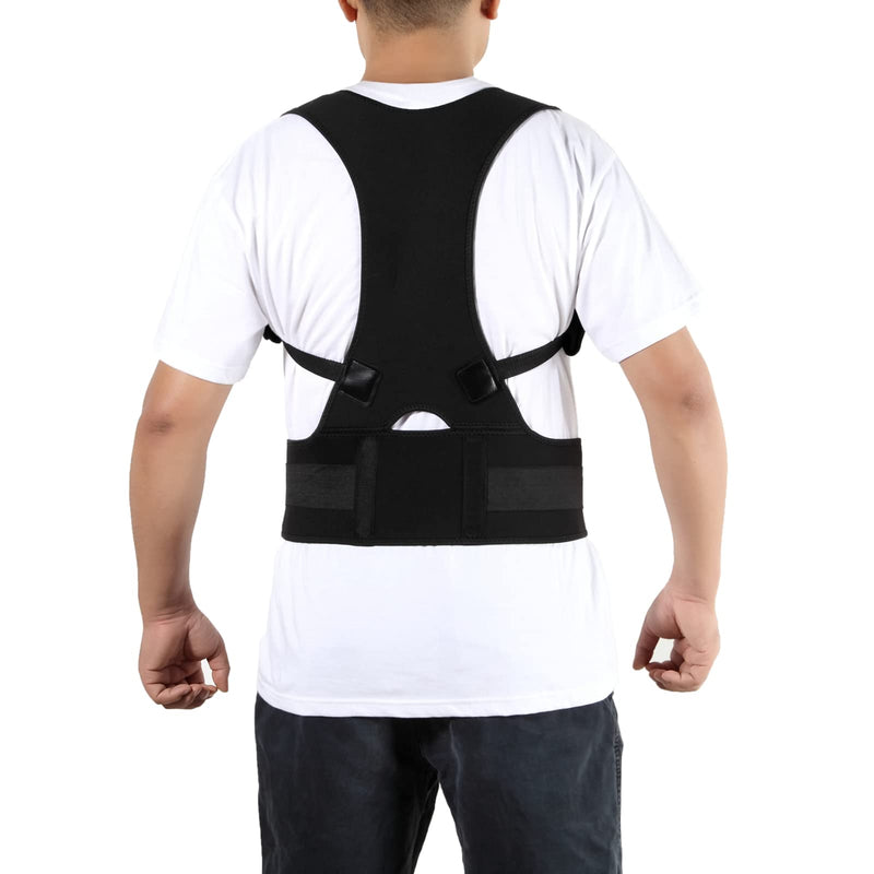 [Australia] - Back Brace for Posture Support for Women and Men, Lumbar Shoulder Posture Correction,Shoulder Straps for Back (L) L 